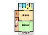 六斉ハイツ 2Kの間取り