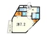 マンション王子 1Kの間取り
