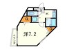 マンション王子 1Kの間取り