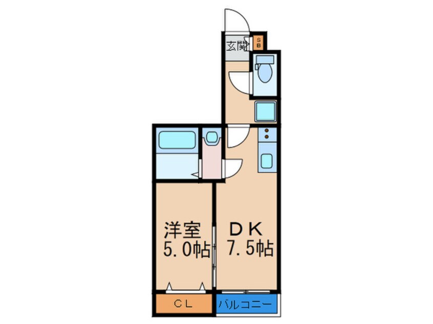 間取図 ノイヴェル春日出Ⅱ