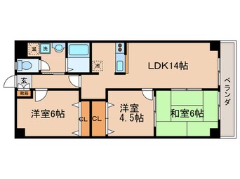 間取図 グランディ栗の木Ⅱ