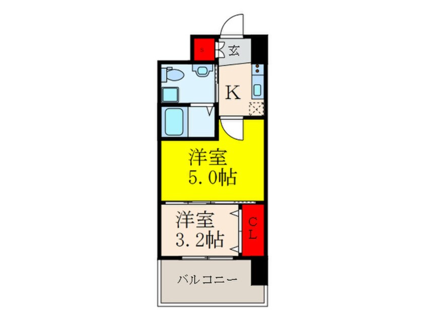 間取図 セレニテ江坂ルフレ