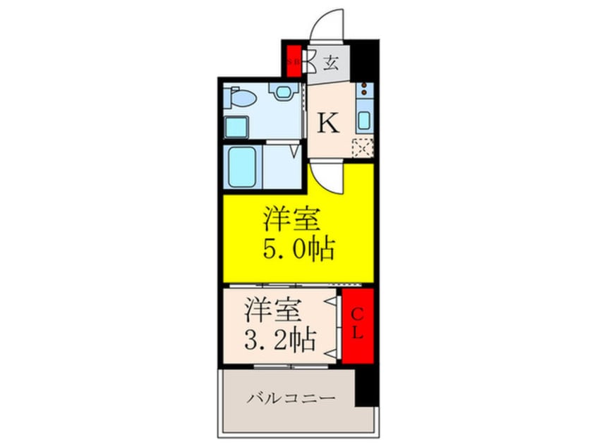 間取図 セレニテ江坂ルフレ
