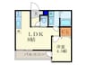プライベートレジデンス御所西 1LDKの間取り