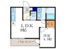 プライベートレジデンス御所西 1LDKの間取り