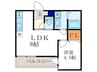 プライベートレジデンス御所西 1LDKの間取り