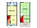 江瀬美町借家の間取図