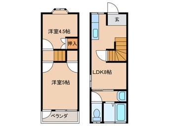 間取図 津の辺町貸家