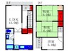 蛍池西町１丁目貸家 3LDKの間取り