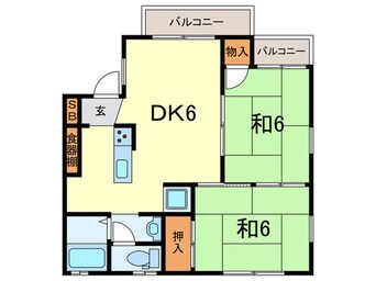 間取図 夙川喜一ハイツＣ棟