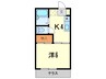 フラッツ西宮 1Kの間取り
