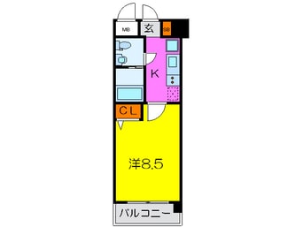 間取図 アドバンス三宮Ⅴソレイユ(202)