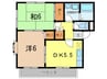 サンサンハイツ 2DKの間取り