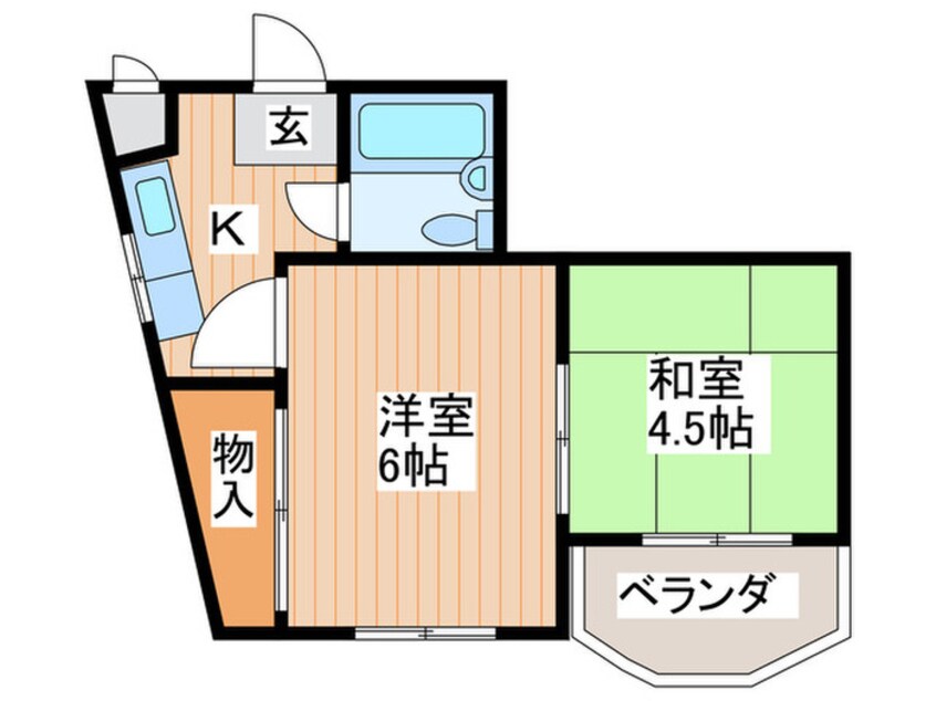 間取図 コスモ八坂ハイツ