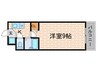 メゾンヤング 1Kの間取り
