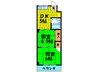 丸井ハイツ 2DKの間取り