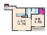 グレイスガーデン 1LDKの間取り