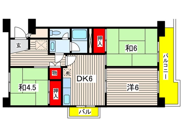 間取り図 コーポ山内