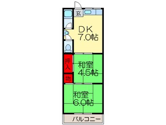 間取図 三栗フラワ－マンション