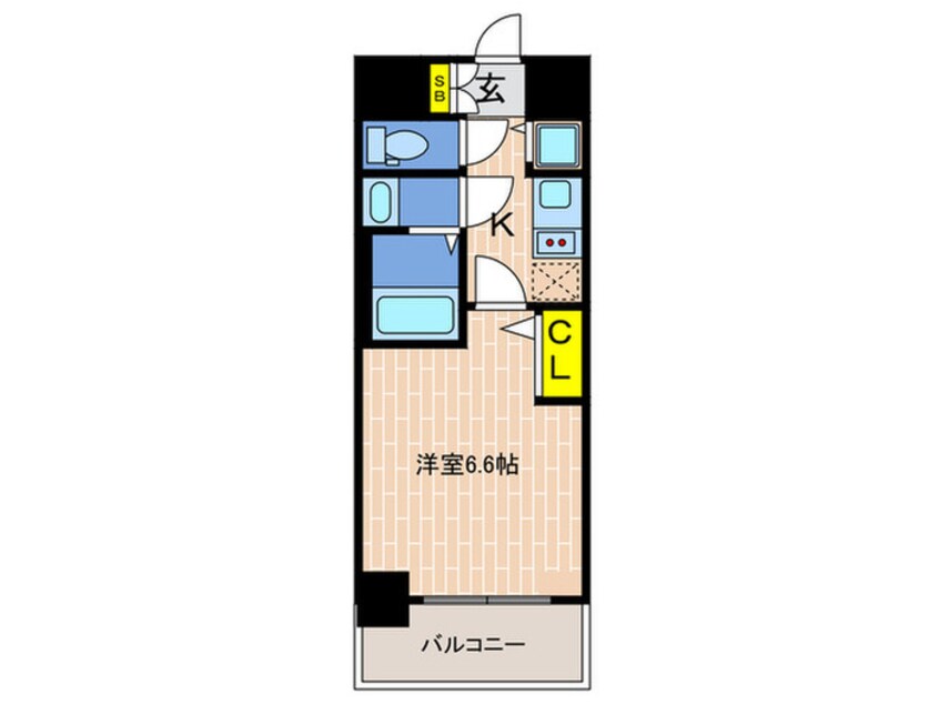 間取図 プレサンス三宮ディライト(1303)