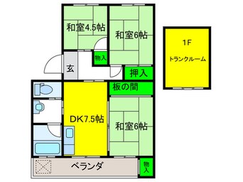 間取図 浜寺南団地２（５０５）