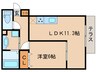 シャムール 1LDKの間取り