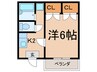 川嶋マンション 1Kの間取り