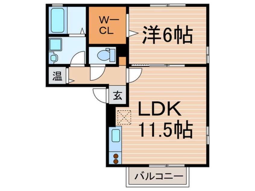 間取図 ラフィ－ネ林Ⅱ