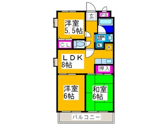 間取図 ギャラリーコート三国ケ丘