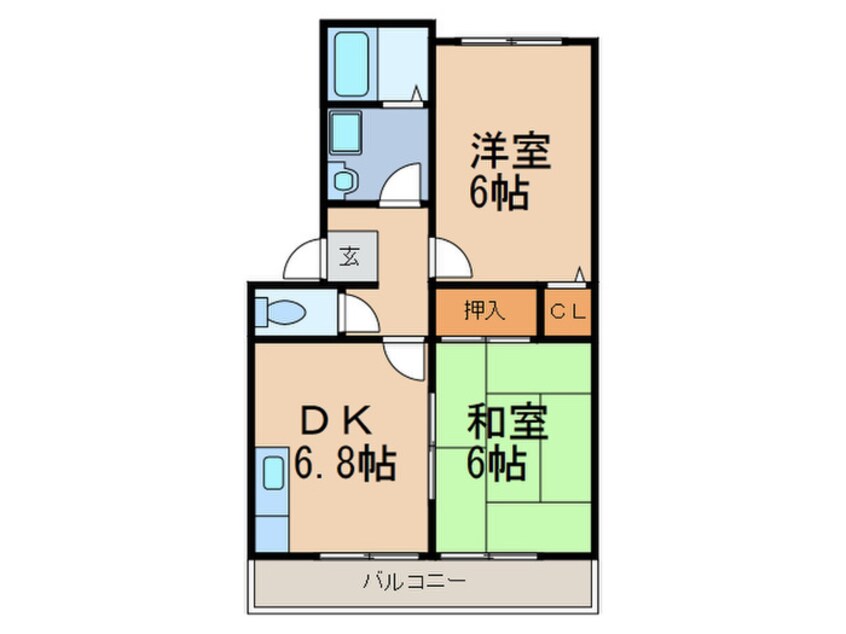 間取図 ﾛｲﾔﾙｺ-ﾄ六甲