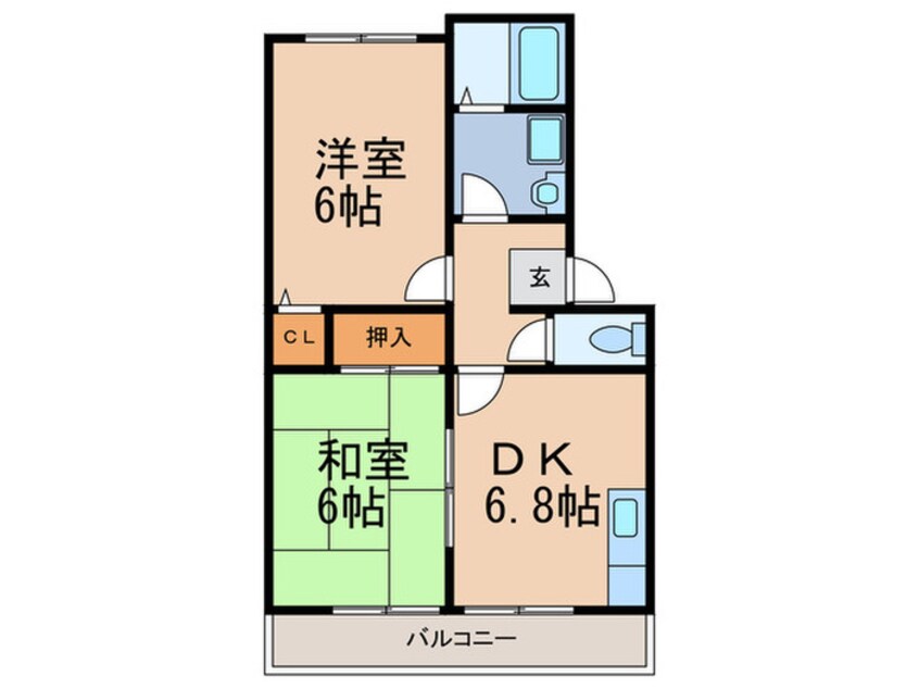 間取図 ﾛｲﾔﾙｺ-ﾄ六甲