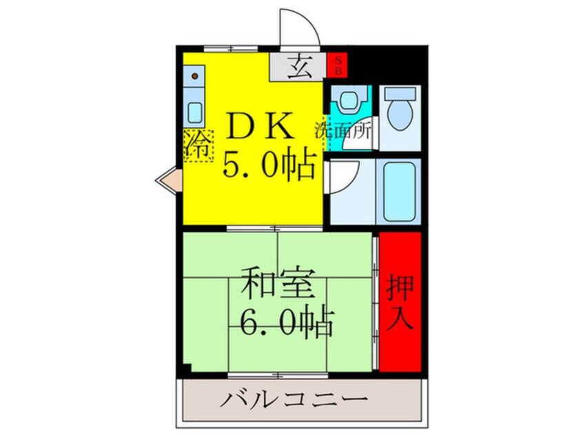 間取図 ﾓﾝﾋﾟｴｽT