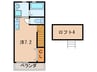 Cycas垂水 1Rの間取り