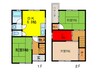 雲川一戸建貸家 3DK+Sの間取り