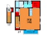 George House 1Rの間取り