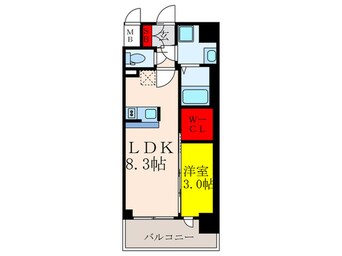 間取図 MAXIV CROS 江坂（416）