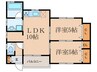 ハイライフハイツ福角 2LDKの間取り