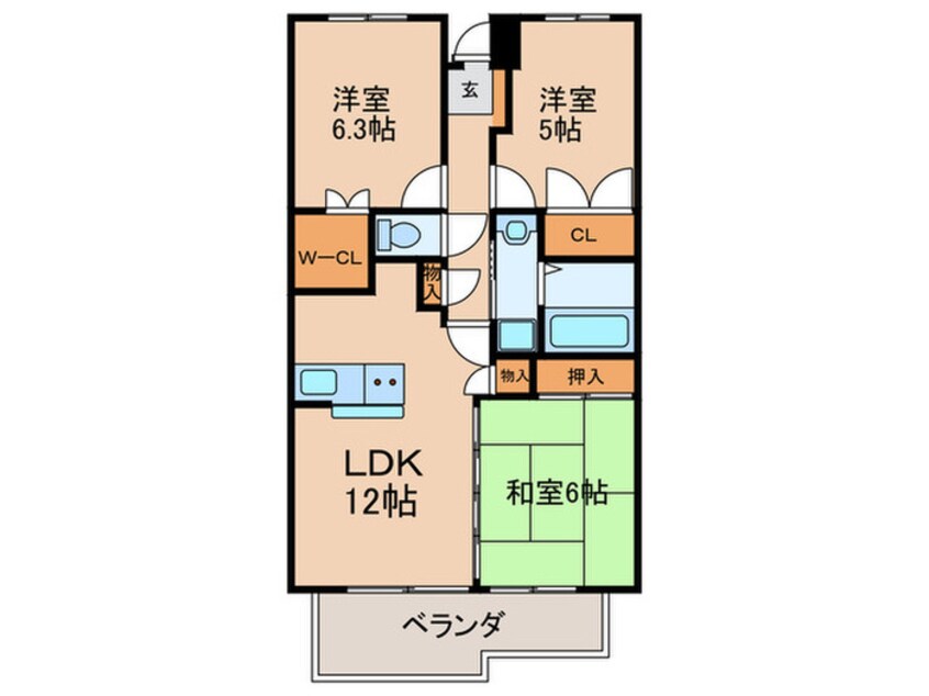 間取図 木津南パークサイドヴィレッヂ