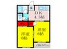 エトワール豊新 2DKの間取り