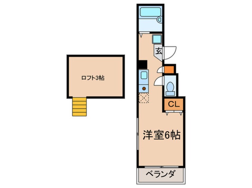 間取図 プリ－マメゾン野崎