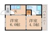 久保町小堀マンション 2Kの間取り
