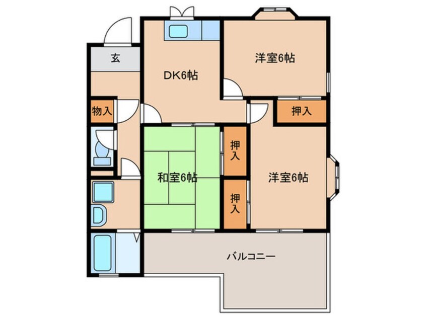 間取図 レックスさくら第2ビル