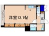 烏丸アネックスⅡ 1Kの間取り