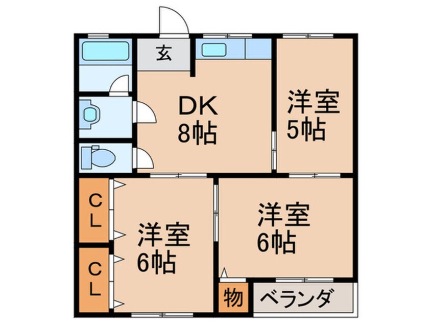 間取図 日晴ハイツＢ棟
