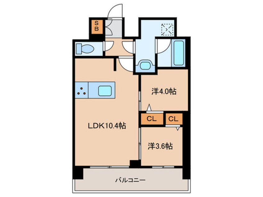 間取図 仮）ﾌﾟﾚｻﾝｽ大正ﾌﾚﾝｼﾞ(1302)