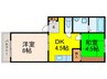 逆瀬台ハイツ 2DKの間取り