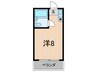 甲子園ピース 1Rの間取り