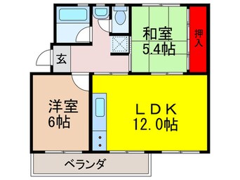 間取図 箕面粟生第二住宅第11号棟(303)