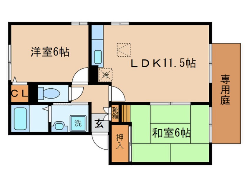 間取図 エクレ－ル遠野