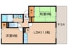 エクレ－ル遠野 2LDKの間取り